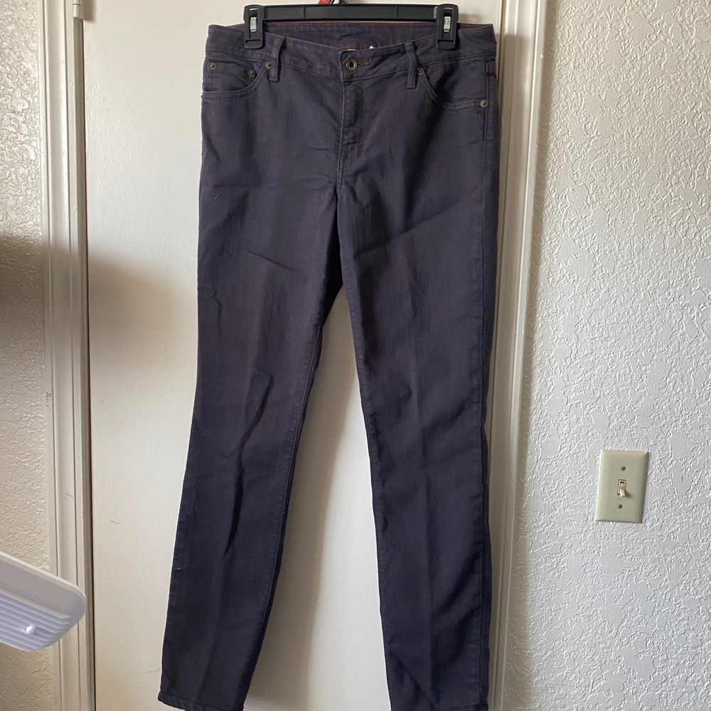 Raleigh Denim Workshop Womens Slim Fit Pants Charcoal Purple Size 30 Handcrafted